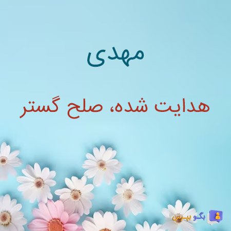 عکس معنی اسم مهدی