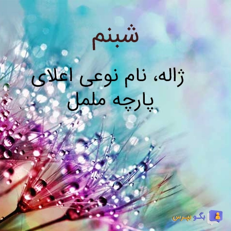 معنی اسم شبنم